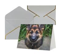 Thinking of You Cards with Envelopes Cute german shepherd Blank Cards for All Occasions Sympathy Card Blank Note Card Thank You Greeting Cards for Wedding Invitations Birthday Party