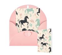 Thinking of You Cards with Envelopes Cute Horse Blank Cards for All Occasions Thank You Blank Note Card Greeting Cards for Wedding Bridal Invitations Birthday Party 10 x 15 cm