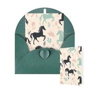Thinking of You Cards with Envelopes Cute Horse Blank Cards for All Occasions Thank You Blank Note Card Greeting Cards for Wedding Bridal Invitations Birthday Party 10 x 15 cm