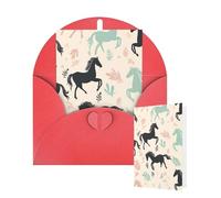 Thinking of You Cards with Envelopes Cute Horse Blank Cards for All Occasions Thank You Blank Note Card Greeting Cards for Wedding Bridal Invitations Birthday Party 10 x 15 cm
