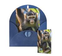 Thinking of You Cards with Envelopes cute monkey Blank Cards for All Occasions Thank You Blank Note Card Greeting Cards for Wedding Bridal Invitations Birthday Party 10 x 15 cm