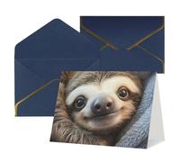 Thinking of You Cards with Envelopes Cute Sloth Blank Cards for All Occasions Sympathy Card Blank Note Card Thank You Greeting Cards for Wedding Invitations Birthday Party