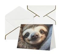 Thinking of You Cards with Envelopes Cute Sloth Blank Cards for All Occasions Sympathy Card Blank Note Card Thank You Greeting Cards for Wedding Invitations Birthday Party