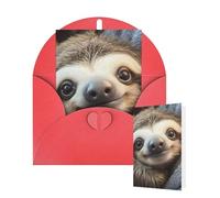 Thinking of You Cards with Envelopes Cute Sloth Blank Cards for All Occasions Thank You Blank Note Card Greeting Cards for Wedding Bridal Invitations Birthday Party 10 x 15 cm