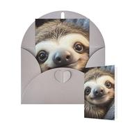 Thinking of You Cards with Envelopes Cute Sloth Blank Cards for All Occasions Thank You Blank Note Card Greeting Cards for Wedding Bridal Invitations Birthday Party 10 x 15 cm