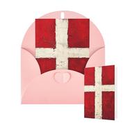 Thinking of You Cards with Envelopes Denmark Danish Flag Blank Cards for All Occasions Thank You Blank Note Card Greeting Cards for Wedding Bridal Invitations Birthday Party 10 x 15 cm