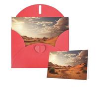 Thinking of You Cards with Envelopes Desert Greeting Cards for All Occasions Thank You Blank Note Card for Wedding Invitations Valentine's Day Birthday Card 10x15 cm