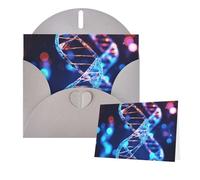 Thinking of You Cards with Envelopes DNA Genetic Helix Greeting Cards for All Occasions Thank You Blank Note Card for Wedding Invitations Valentine's Day Birthday Card 10x15 cm