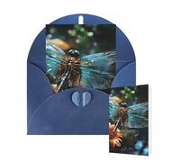 Thinking of You Cards with Envelopes Dragonfly flying on the pond Greeting Cards for All Occasions Thank You Blank Note Card for Wedding Invitations Valentine's Day Birthday Card 10x15 cm