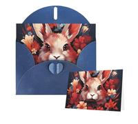 Thinking of You Cards with Envelopes Easter Bunny Greeting Cards for All Occasions Thank You Blank Note Card for Wedding Invitations Valentine's Day Birthday Card 10x15 cm