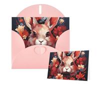 Thinking of You Cards with Envelopes Easter Bunny Greeting Cards for All Occasions Thank You Blank Note Card for Wedding Invitations Valentine's Day Birthday Card 10x15 cm