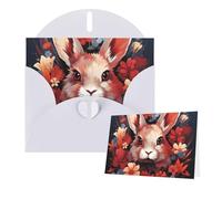 Thinking of You Cards with Envelopes Easter Bunny Greeting Cards for All Occasions Thank You Blank Note Card for Wedding Invitations Valentine's Day Birthday Card 10x15 cm