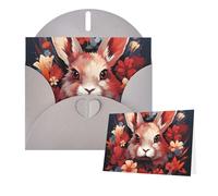 Thinking of You Cards with Envelopes Easter Bunny Greeting Cards for All Occasions Thank You Blank Note Card for Wedding Invitations Valentine's Day Birthday Card 10x15 cm