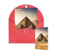 Thinking of You Cards with Envelopes Egyptian Pyramids Blank Cards for All Occasions Thank You Blank Note Card Greeting Cards for Wedding Bridal Invitations Birthday Party 10 x 15 cm