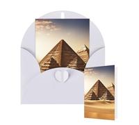 Thinking of You Cards with Envelopes Egyptian Pyramids Blank Cards for All Occasions Thank You Blank Note Card Greeting Cards for Wedding Bridal Invitations Birthday Party 10 x 15 cm
