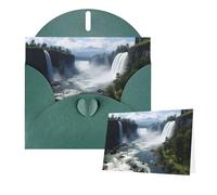 Thinking of You Cards with Envelopes Falls and Mountain Forest Greeting Cards for All Occasions Thank You Blank Note Card for Wedding Invitations Valentine's Day Birthday Card 10x15 cm