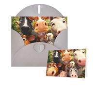 Thinking of You Cards with Envelopes Farm Animals Blank Cards for All Occasions Sympathy Card Blank Note Card Thank You Greeting Cards for Wedding Invitations Birthday Party