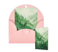 Thinking of You Cards with Envelopes Green forest Blank Cards for All Occasions Thank You Blank Note Card Greeting Cards for Wedding Bridal Invitations Birthday Party 10 x 15 cm