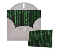 Thinking of You Cards with Envelopes Green Matrix Blank Cards for All Occasions Sympathy Card Blank Note Card Thank You Greeting Cards for Wedding Invitations Birthday Party