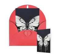 Thinking of You Cards with Envelopes Greetings Card A black and white butterfly Blank Cards for All Occasions Birthday Thank You Note Card for Wedding Invitations Valentine's Day 10 X 15 CM