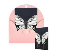 Thinking of You Cards with Envelopes Greetings Card A black and white butterfly Blank Cards for All Occasions Birthday Thank You Note Card for Wedding Invitations Valentine's Day 10 X 15 CM