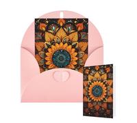 Thinking of You Cards with Envelopes Greetings Card Abstract mandala Blank Cards for All Occasions Birthday Thank You Note Card for Wedding Invitations Valentine's Day 10 X 15 CM