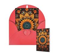 Thinking of You Cards with Envelopes Greetings Card Abstract mandala Blank Cards for All Occasions Birthday Thank You Note Card for Wedding Invitations Valentine's Day 10 X 15 CM