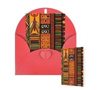 Thinking of You Cards with Envelopes Greetings Card African Striped Blank Cards for All Occasions Birthday Thank You Note Card for Wedding Invitations Valentine's Day 10 X 15 CM