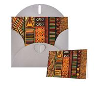 Thinking of You Cards with Envelopes Greetings Card African Striped Blank Cards for All Occasions Birthday Thank You Note Card for Wedding Invitations Valentine's Day 10 X 15 CM