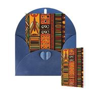 Thinking of You Cards with Envelopes Greetings Card African Striped Blank Cards for All Occasions Birthday Thank You Note Card for Wedding Invitations Valentine's Day 10 X 15 CM