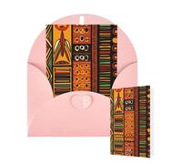 Thinking of You Cards with Envelopes Greetings Card African Striped Blank Cards for All Occasions Birthday Thank You Note Card for Wedding Invitations Valentine's Day 10 X 15 CM