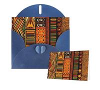 Thinking of You Cards with Envelopes Greetings Card African Striped Blank Cards for All Occasions Birthday Thank You Note Card for Wedding Invitations Valentine's Day 10 X 15 CM