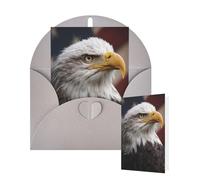 Thinking of You Cards with Envelopes Greetings Card American Bald Eagle Blank Cards for All Occasions Birthday Thank You Note Card for Wedding Invitations Valentine's Day 10 X 15 CM