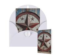 Thinking of You Cards with Envelopes Greetings Card American Wastern Texas Star Blank Cards for All Occasions Birthday Thank You Note Card for Wedding Invitations Valentine's Day 10 X 15 CM