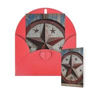 Thinking of You Cards with Envelopes Greetings Card American Wastern Texas Star Blank Cards for All Occasions Birthday Thank You Note Card for Wedding Invitations Valentine's Day 10 X 15 CM