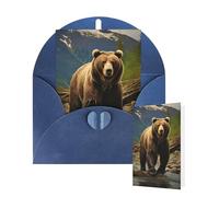 Thinking of You Cards with Envelopes Greetings Card Brown bear Blank Cards for All Occasions Birthday Thank You Note Card for Wedding Invitations Valentine's Day 10 X 15 CM