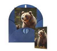 Thinking of You Cards with Envelopes Greetings Card Brown Bear Blank Cards for All Occasions Birthday Thank You Note Card for Wedding Invitations Valentine's Day 10 X 15 CM