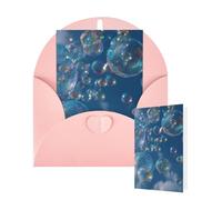 Thinking of You Cards with Envelopes Greetings Card bubbles blue sky Blank Cards for All Occasions Birthday Thank You Note Card for Wedding Invitations Valentine's Day 10 X 15 CM