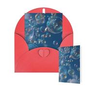 Thinking of You Cards with Envelopes Greetings Card bubbles blue sky Blank Cards for All Occasions Birthday Thank You Note Card for Wedding Invitations Valentine's Day 10 X 15 CM