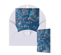 Thinking of You Cards with Envelopes Greetings Card bubbles blue sky Blank Cards for All Occasions Birthday Thank You Note Card for Wedding Invitations Valentine's Day 10 X 15 CM