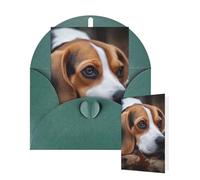 Thinking of You Cards with Envelopes Greetings Card Cute Beagle Blank Cards for All Occasions Birthday Thank You Note Card for Wedding Invitations Valentine's Day 10 X 15 CM
