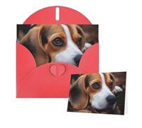 Thinking of You Cards with Envelopes Greetings Card Cute Beagle Blank Cards for All Occasions Birthday Thank You Note Card for Wedding Invitations Valentine's Day 10 X 15 CM