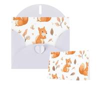 Thinking of You Cards with Envelopes Greetings Card Cute Squirrels Blank Cards for All Occasions Birthday Thank You Note Card for Wedding Invitations Valentine's Day 10 X 15 CM