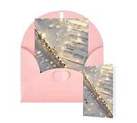 Thinking of You Cards with Envelopes Greetings Card Flute Music Blank Cards for All Occasions Birthday Thank You Note Card for Wedding Invitations Valentine's Day 10 X 15 CM
