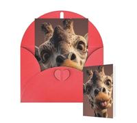 Thinking of You Cards with Envelopes Greetings Card Funny Giraffe Blank Cards for All Occasions Birthday Thank You Note Card for Wedding Invitations Valentine's Day 10 X 15 CM