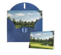 Thinking of You Cards with Envelopes Greetings Card Golf Course Blank Cards for All Occasions Birthday Thank You Note Card for Wedding Invitations Valentine's Day 10 X 15 CM