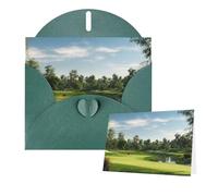 Thinking of You Cards with Envelopes Greetings Card Golf Course Blank Cards for All Occasions Birthday Thank You Note Card for Wedding Invitations Valentine's Day 10 X 15 CM