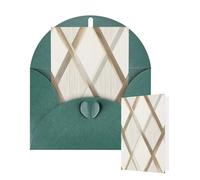 Thinking of You Cards with Envelopes Greetings Card Profile Geometric Ivory Gold Blank Cards for All Occasions Birthday Thank You Note Card for Wedding Invitations Valentine's Day 10 X 15 CM