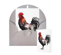 Thinking of You Cards with Envelopes Greetings Card Rooster Blank Cards for All Occasions Birthday Thank You Note Card for Wedding Invitations Valentine's Day 10 X 15 CM