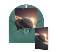 Thinking of You Cards with Envelopes Greetings Card Saturn Ring Planet Blank Cards for All Occasions Birthday Thank You Note Card for Wedding Invitations Valentine's Day 10 X 15 CM